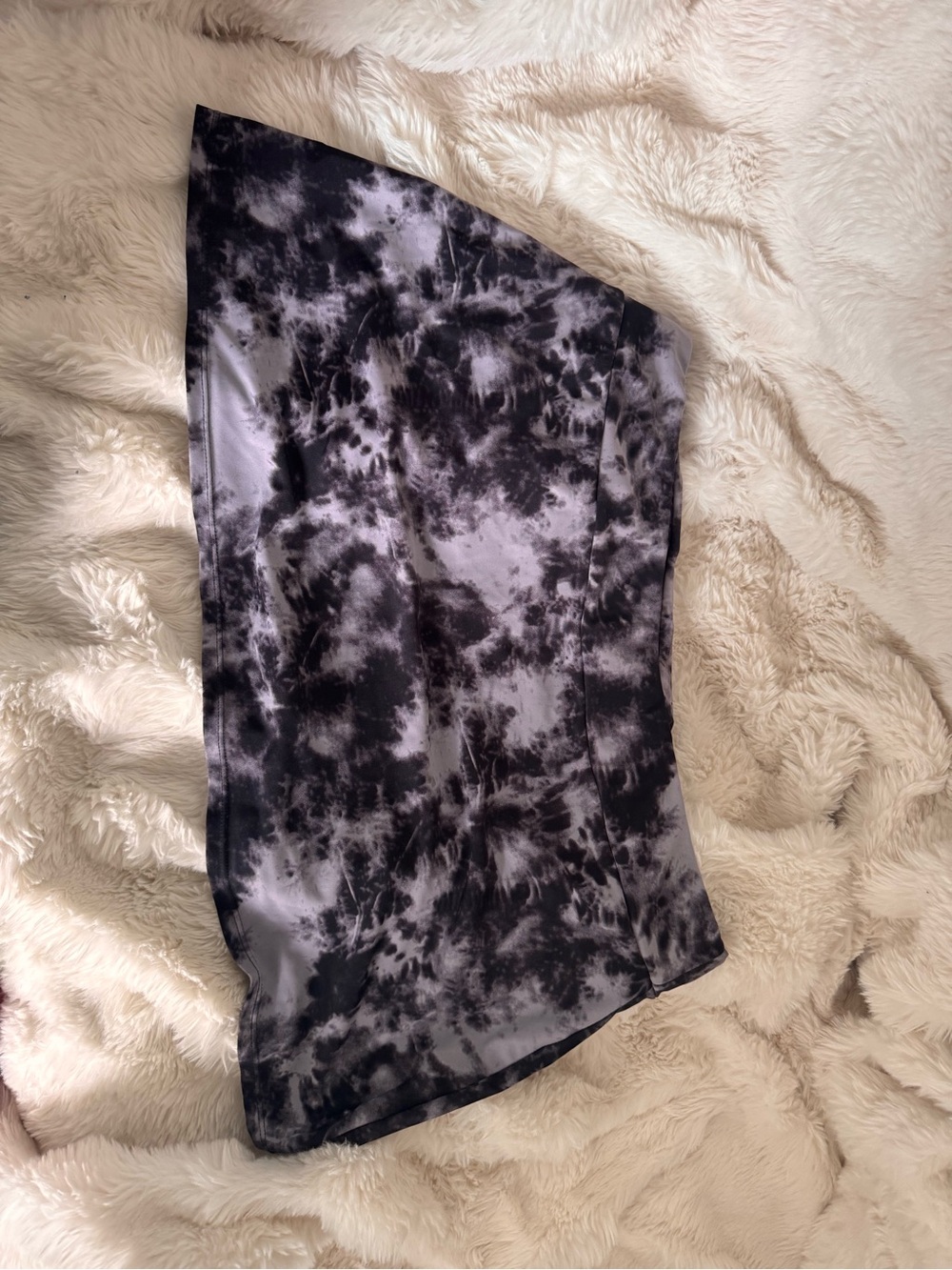 Black & Gray Tie-Dye Swim Bottom